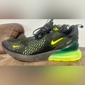 Nike Air Max 270 Men’s Black/Neon Green Athletic Shoes $65